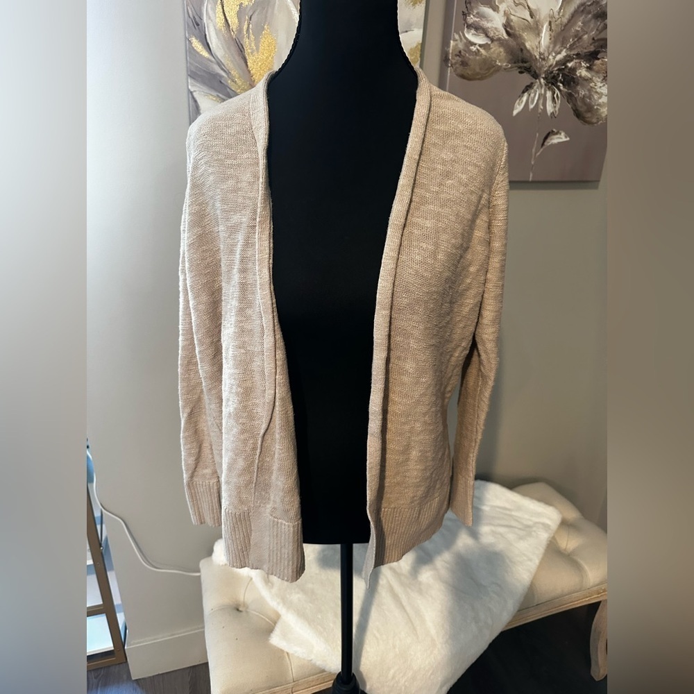 GAP Women's Tan Open-Front Cardigan size Large